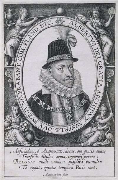 Portret van Albert, Aartshertog van Oostenrijk (1559-1621) door Antonie Wierix